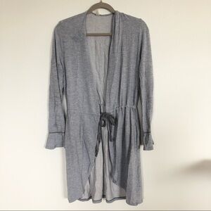Intimissimi nightwear tie waist modal Heather blue long sleeve robe size…